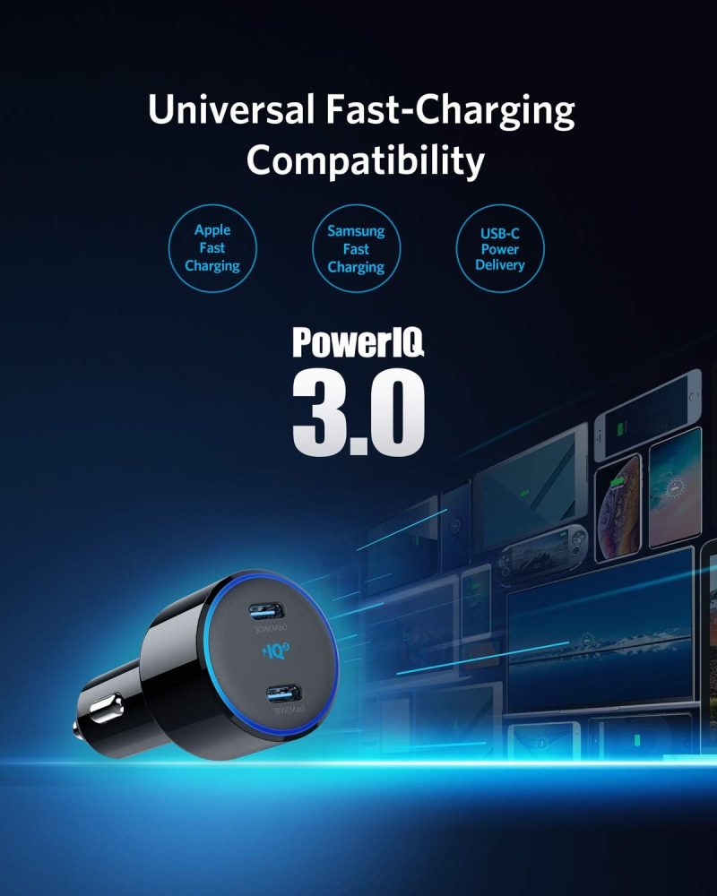 Anker PowerDrive +lll Duo 48W Car Charger - Black - Image 6