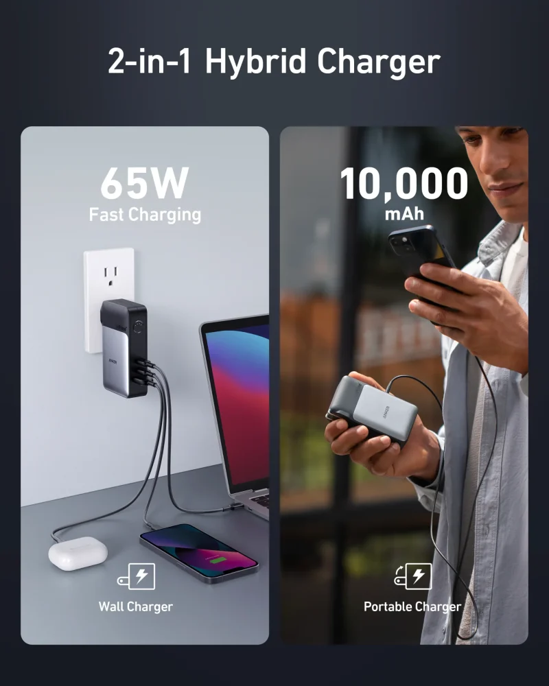 Anker 733 10K 65W Power Bank - Black - Image 3