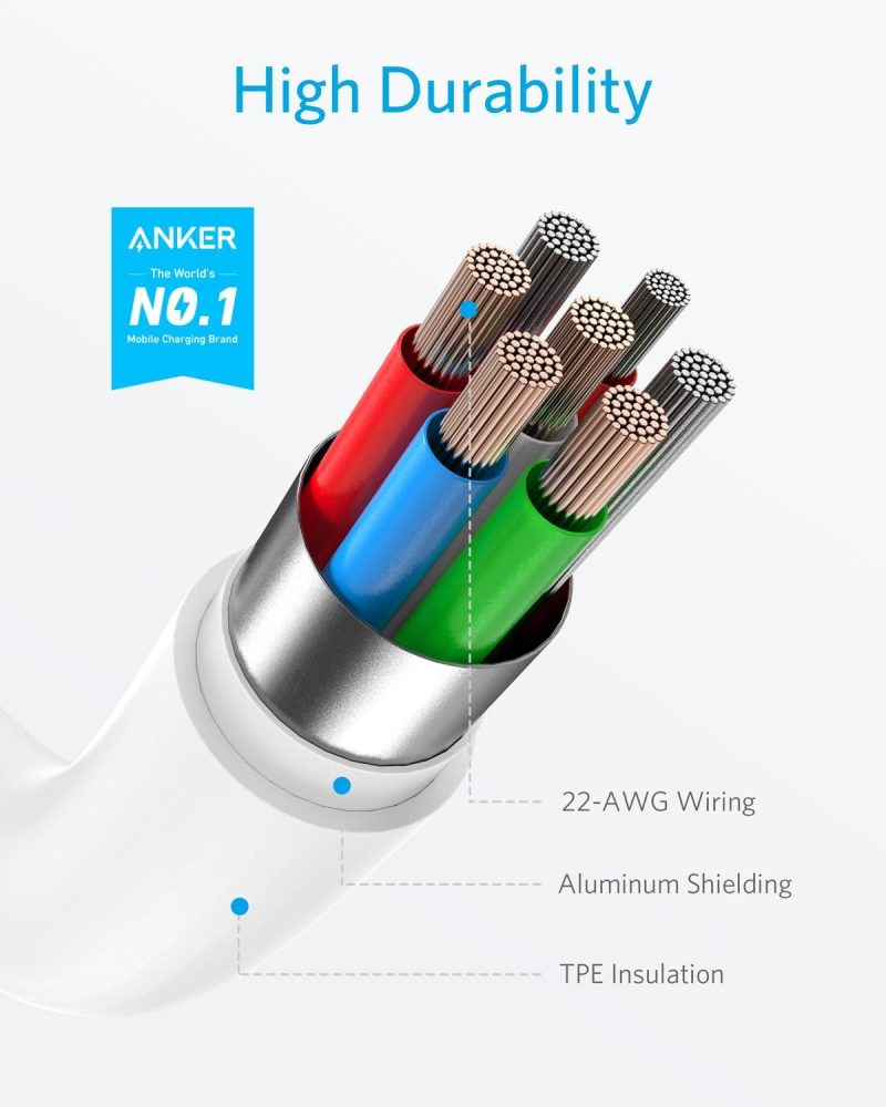 Anker 322 USB-C to Lightning Cable (3ft Braided) - Image 3