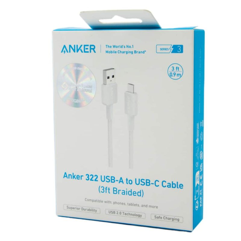 Anker 322 USB-A To USB-C Cable 6ft - White - Image 3
