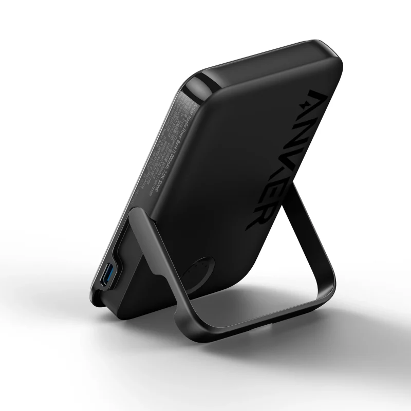 Anker MagGo Power Bank 5K/mAh 7.5W With Foldable Stand - Black - Image 2