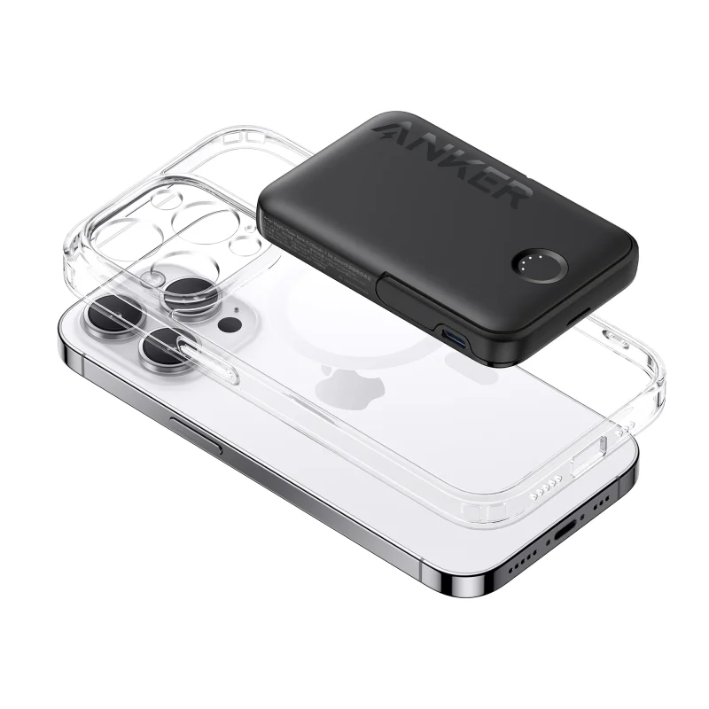 Anker MagGo Power Bank 5K/mAh 7.5W With Foldable Stand - Black - Image 6