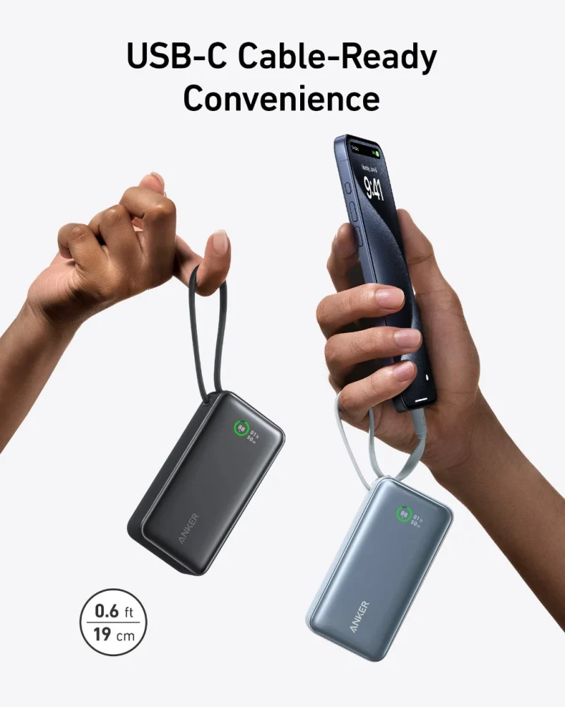 Anker Nano Power Bank(30W,Built-In USB-C Cable) - Image 3