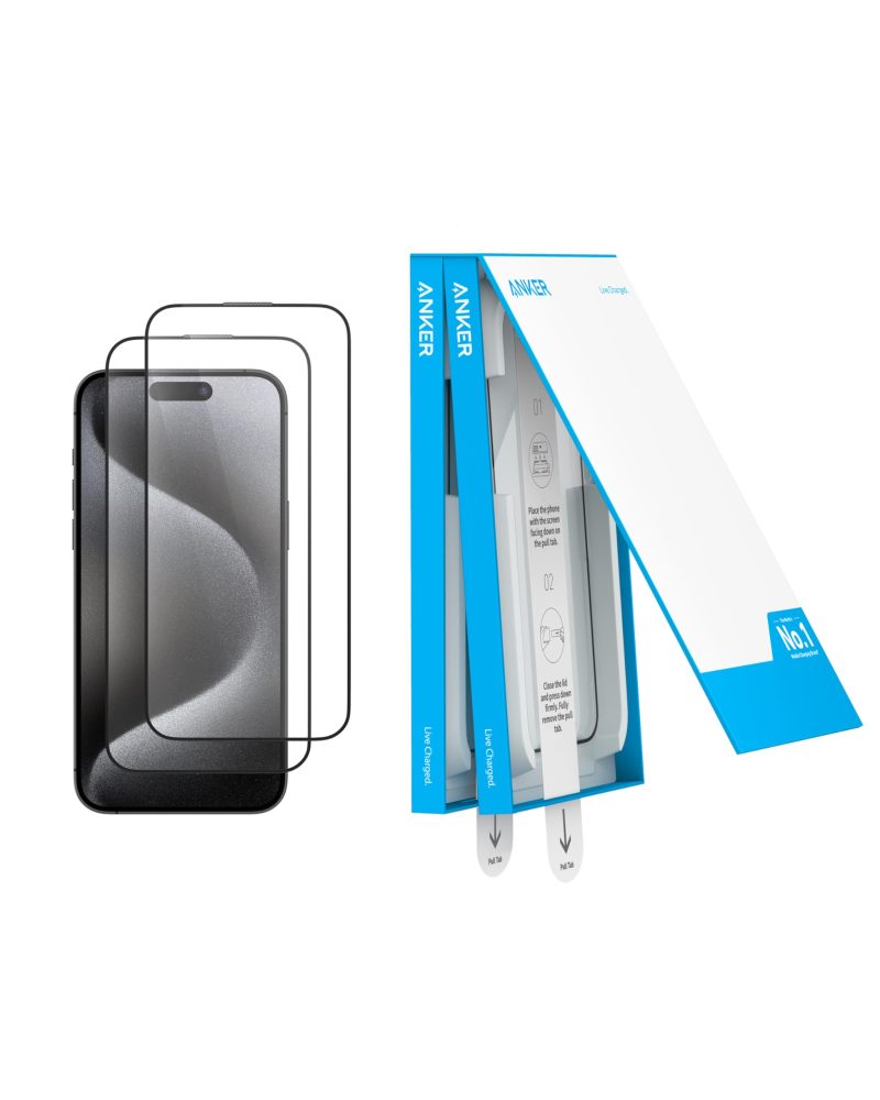 Anker Screen Protector iPhone 15 Pro Tempered-Glass - Image 2