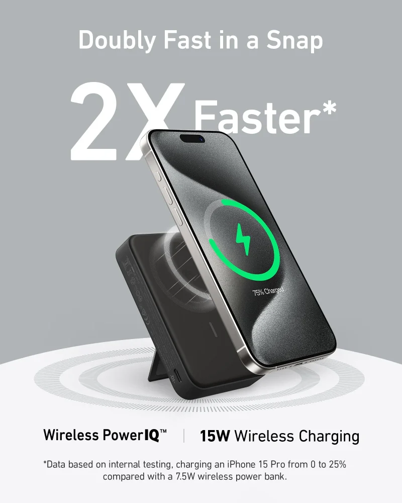 Anker MagGo Qi2 10,000mAh Wireless Charging Power Bank - Image 4