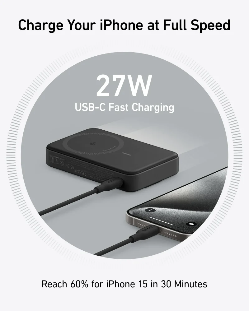 Anker MagGo Qi2 10,000mAh Wireless Charging Power Bank - Image 8