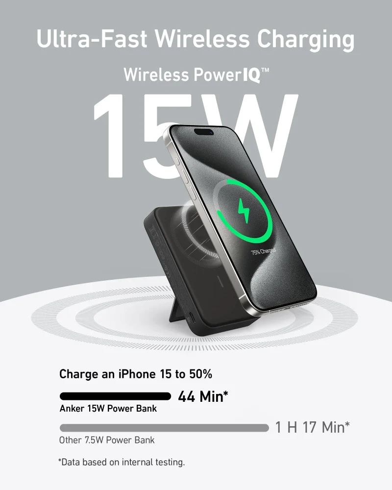 Anker MagGo Qi2 10,000mAh Wireless Charging Power Bank - Image 9