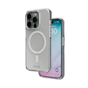 Levelo Allure PC Hard Case Clear For iPhone 15 Pro Max