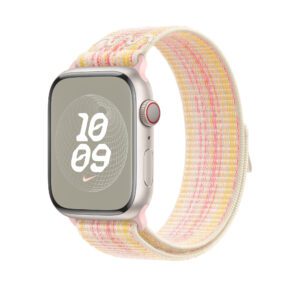 Apple Watch 45mm Nike Sport Loop – Starlight/Pink