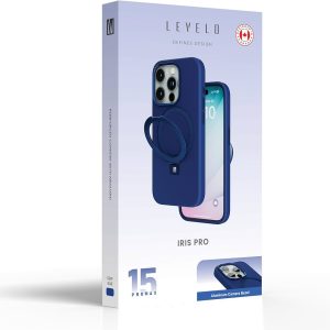 Leveo Iris Silicone Case Fore iPhone 15 Pro – Deep Blue