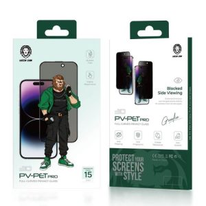 Green Lion 3D PET Pro Privacy Screen Protector for iPhone 15 Pro – Black