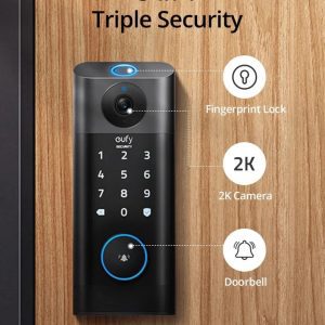 Eufy Video Smart Lock FingerPrint & Wi-Fi – Black