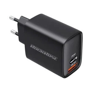 RockRose CASA AC NEO Dual Port Fast Charging 20W PD Power Adapter