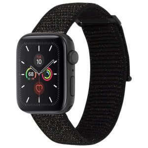 Case-Mate 42 44mm Apple Watch Nylon Band – Mixed Metallic Black