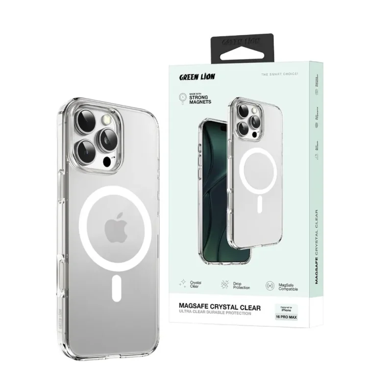 Green Lion Magsafe Crystal Clear Case iPhone 16 Pro - Clear - Image 3