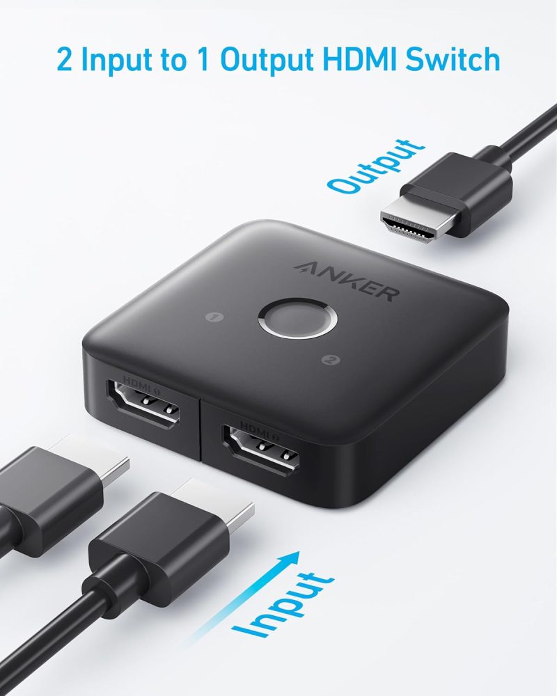 Anker HDMI Switch (2 in 1 out) Gray - Image 3