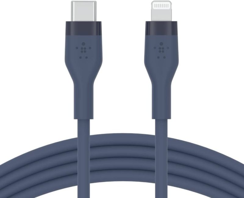 Belkin BoostCharge Silicone USB-C to Lightning Cable 1M - Blue - Image 2