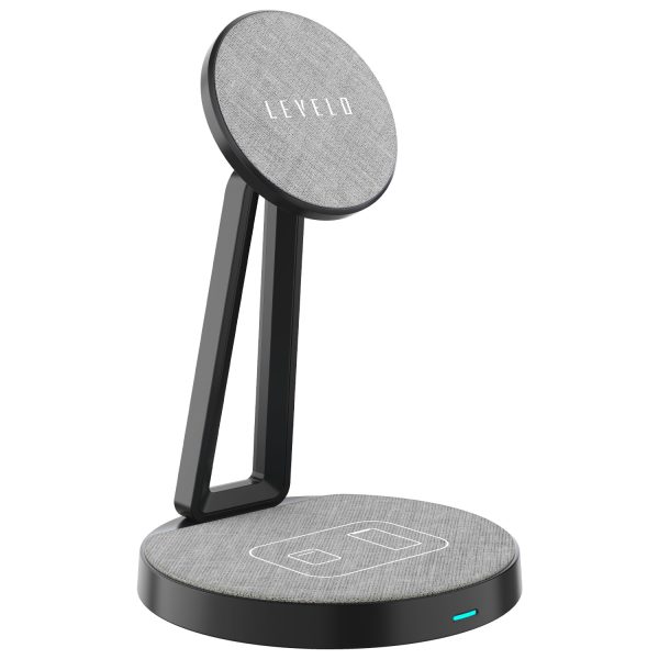 Levelo DualFlow 2 IN 1 Fabric Wireless Charger - Black