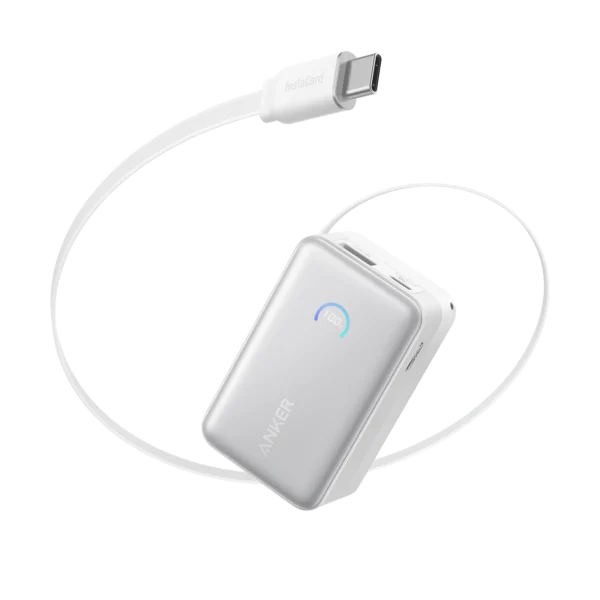 Anker Nano Power Bank (10K, 45W, Built-In Retractable USB-C Cable)