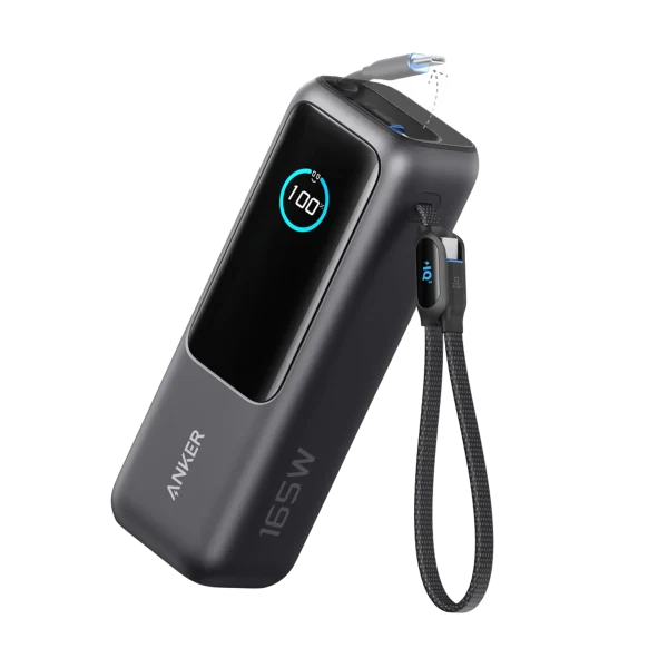 Anker Laptop Power Bank (25K, 165W, Built-In and Retractable Cables)