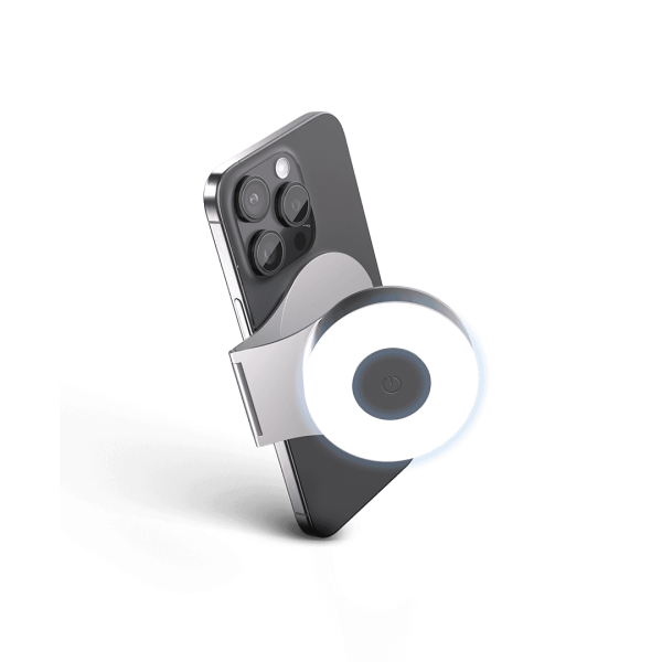 Blupebble Lumi Mag Magnetic Aluminium Alloy Stand With LED Light - Grey