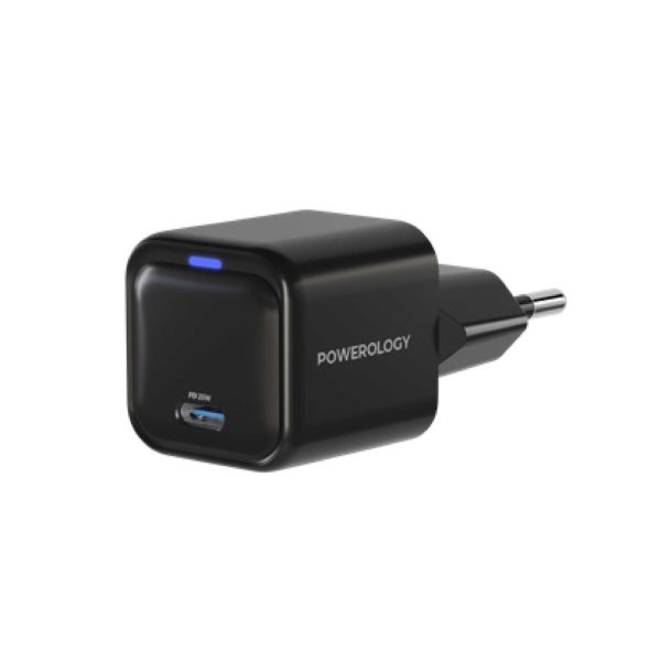 Powerology Ultra-Compact GaN Charger PD 20W EU - Black